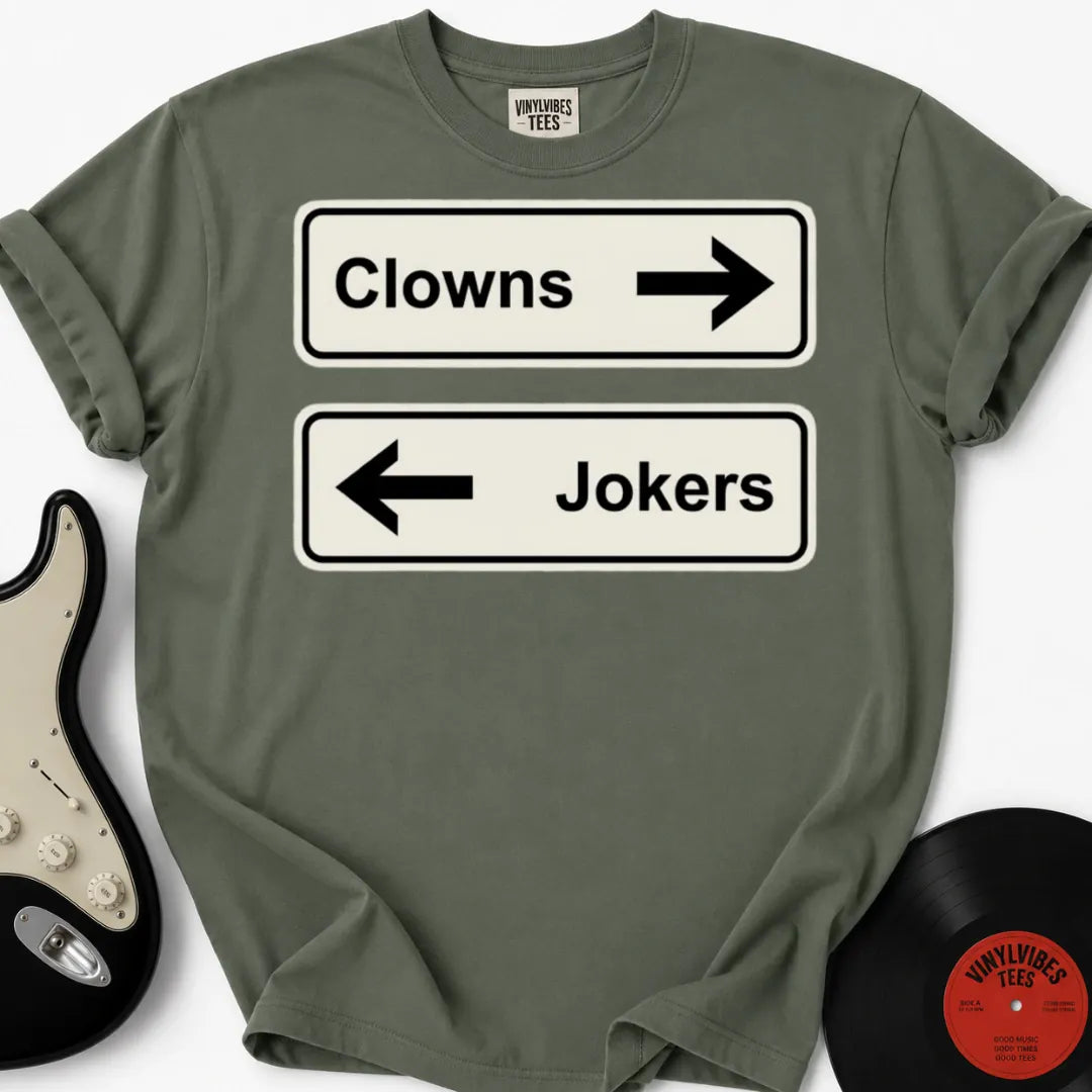 Printify T-Shirt Moss / S Clowns To The Left Premium T-Shirt