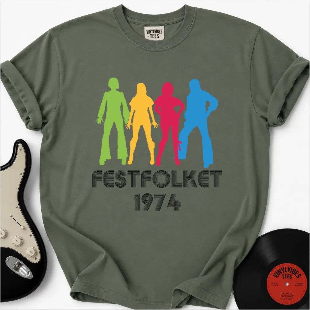 Printify T-Shirt Moss / S FESTFOLKET Premium T-Shirt