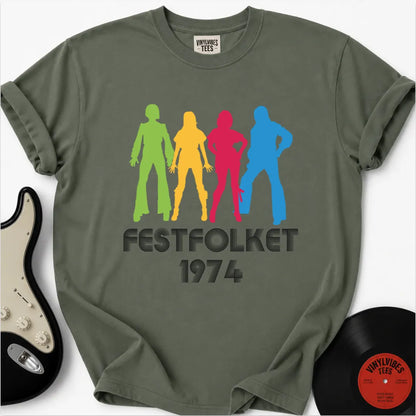 Printify T-Shirt Moss / S FESTFOLKET Premium T-Shirt