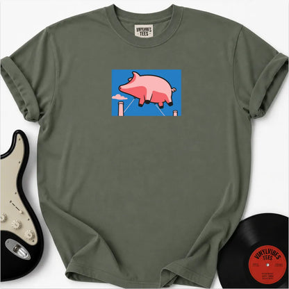 Printify T-Shirt Moss / S Flying pig Premium T-Shirt