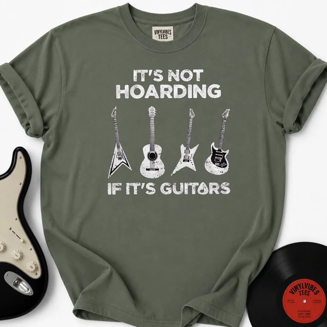 Printify T-Shirt Moss / S Guitar Hoarding Premium T-Shirt