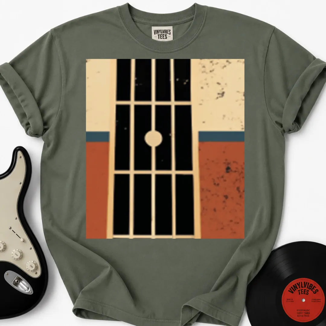 Printify T-Shirt Moss / S Guitar Sunset T-Shirt