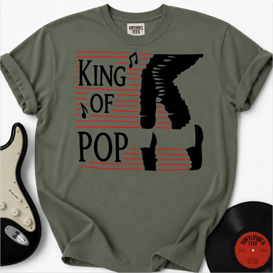 Printify T-Shirt Moss / S King of Pop Classic Premium T-Shirt