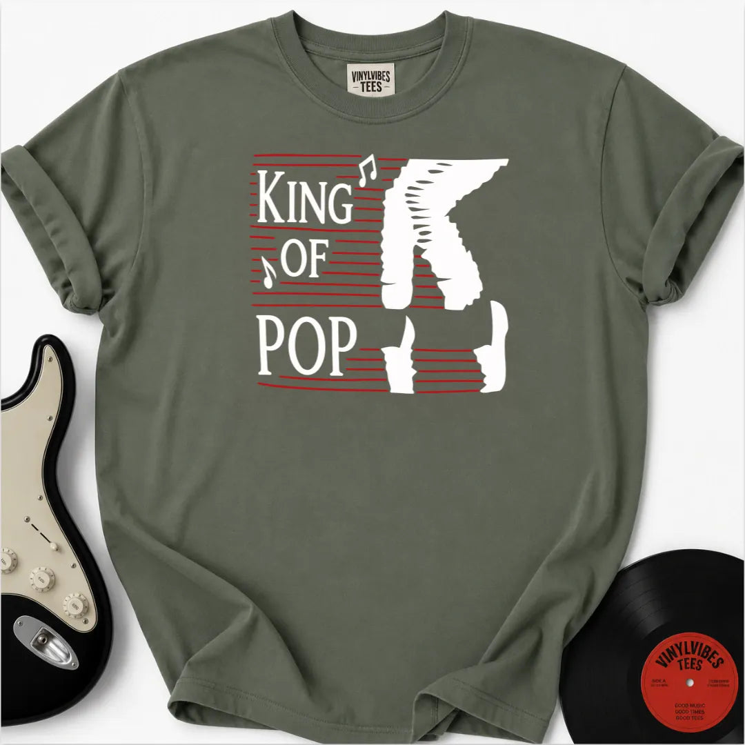 Printify T-Shirt Moss / S King Of Pop Premium T-Shirt