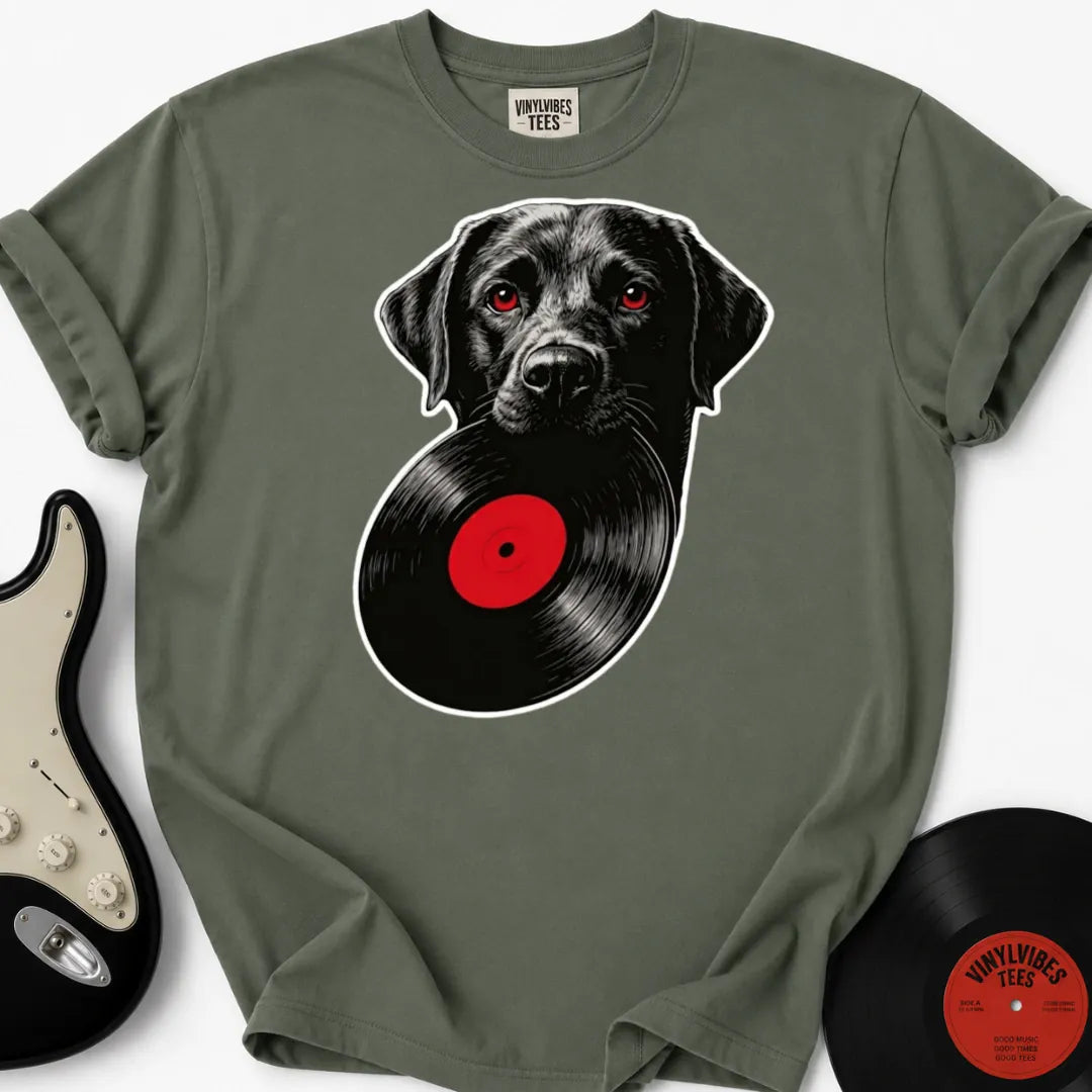 Printify T-Shirt Moss / S Labrador Vinyl Premium T-Shirt