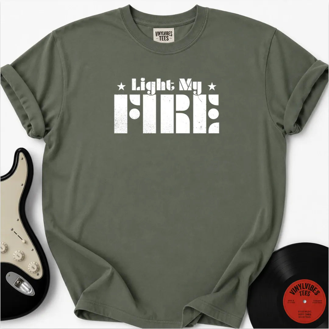 Printify T-Shirt Moss / S Light My Fire Premium T-Shirt