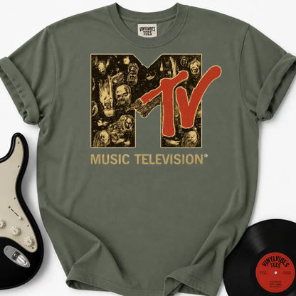 Printify T-Shirt Moss / S Mtv Logo Premium Premium T-Shirt