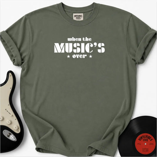 Printify T-Shirt Moss / S Music Over Premium T-Shirt