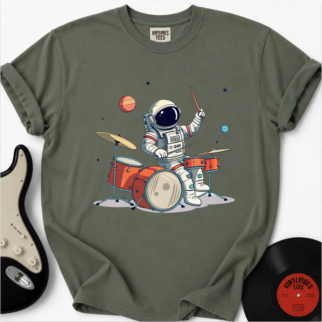 Printify T-Shirt Moss / S Playful Astronaut Premium T-Shirt