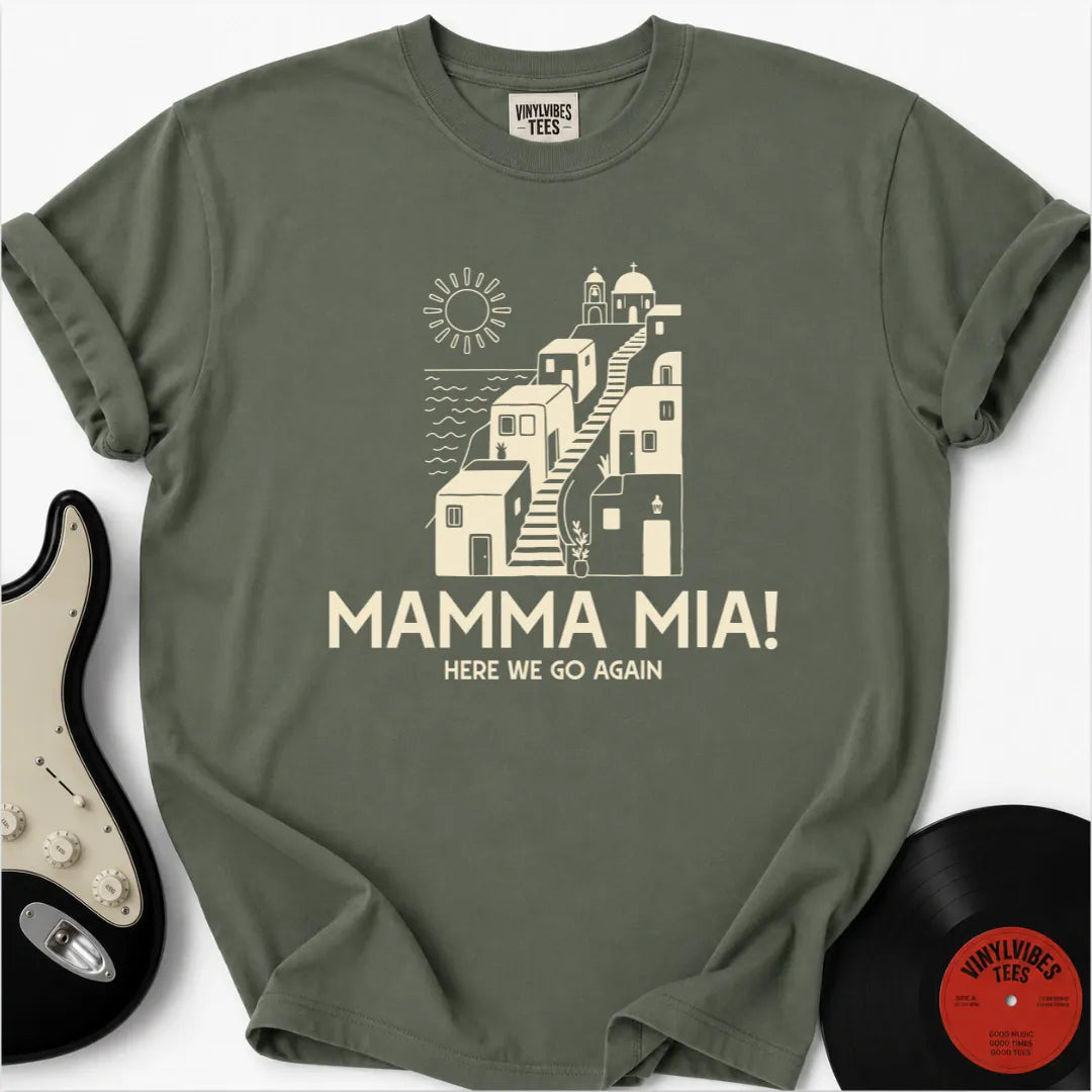 Printify T-Shirt Moss / S Postcard Greece Premium T-Shirt