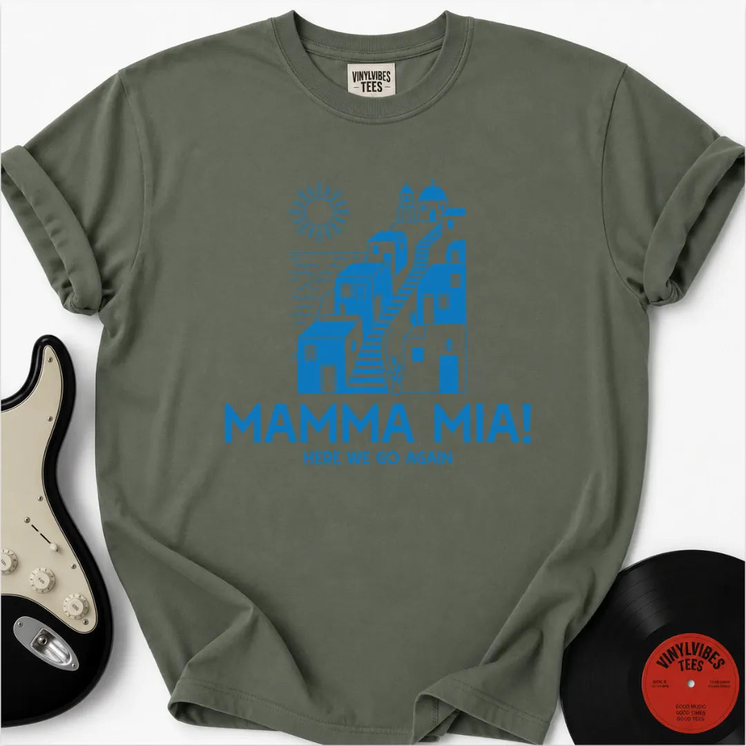 Printify T-Shirt Moss / S Postcard Greece Premium T-Shirt