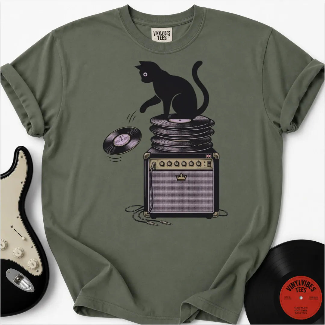 Printify T-Shirt Moss / S Scratch And Spin Premium T-Shirt