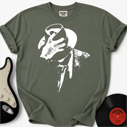 Printify T-Shirt Moss / S Shadowed Fedora Premium T-Shirt