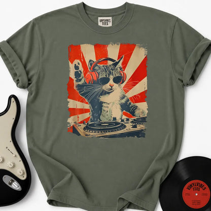 Printify T-Shirt Moss / S Vibing Cat Premium Premium T-Shirt