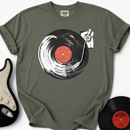Printify T-Shirt Moss / S Vinyl Wave Premium T-Shirt