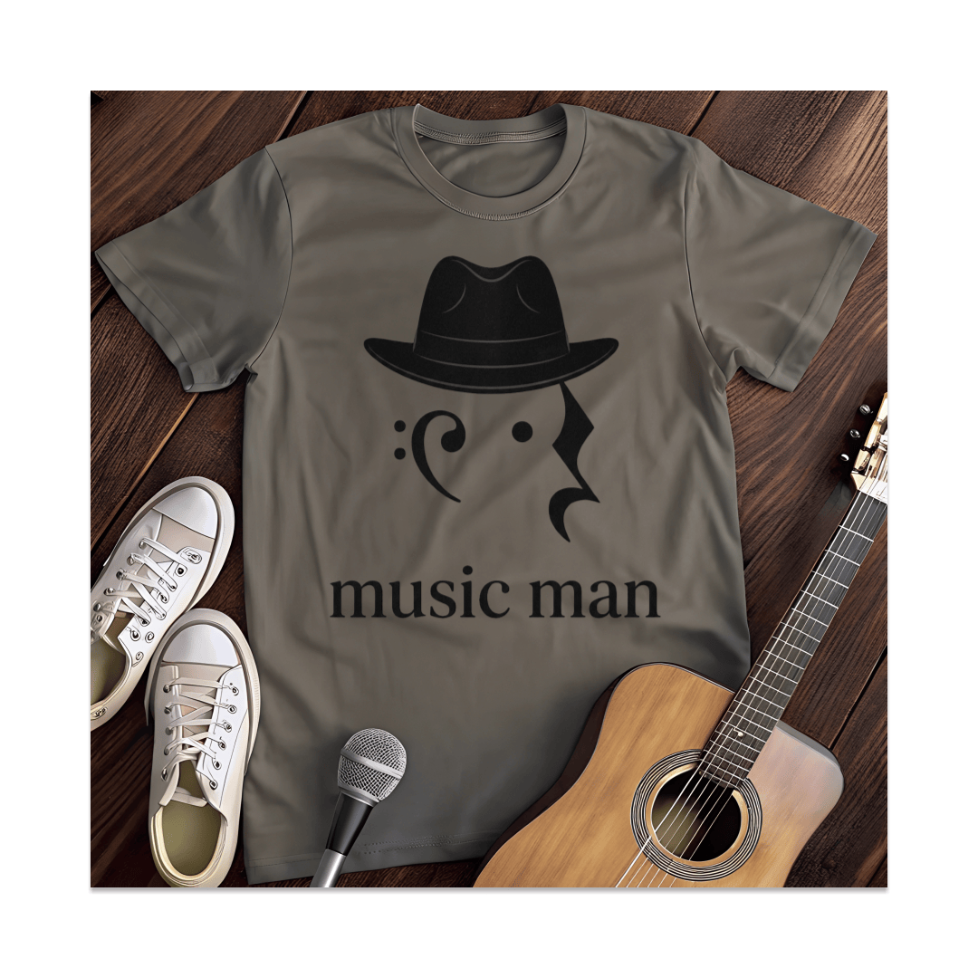 Printify T-Shirt Dark Heather / S Music Man T-Shirt