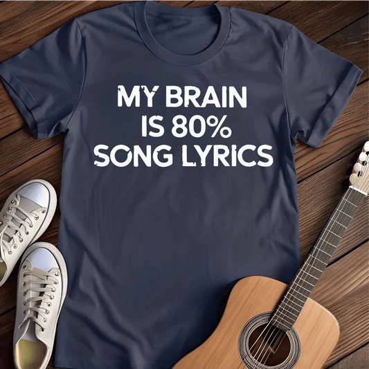 Printify T-Shirt Navy / S 80 Lyrics T Shirt