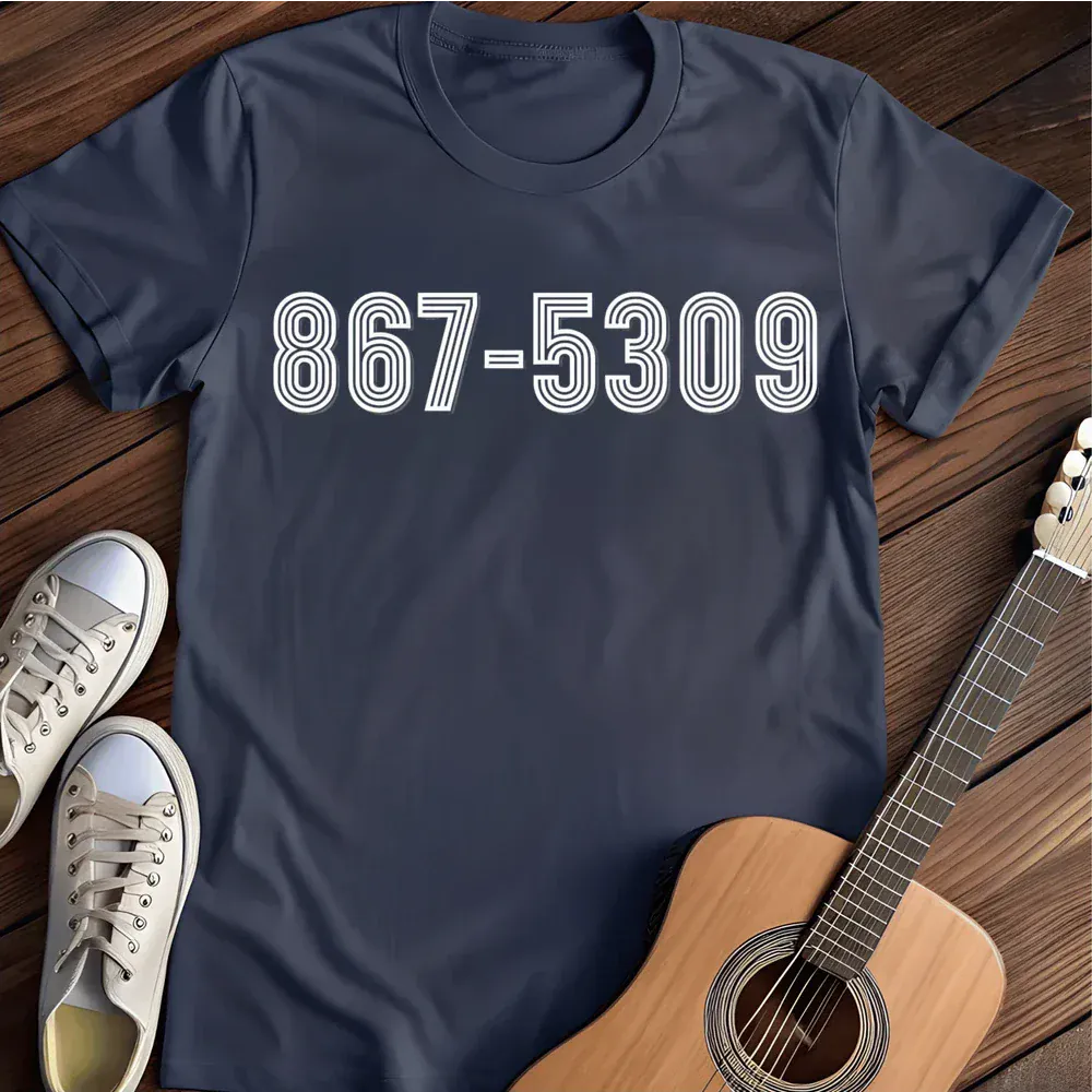 Printify T-Shirt Navy / S 8675309 T Shirt