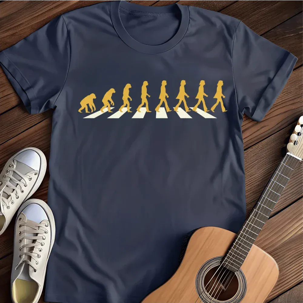 Printify T-Shirt Navy / S Abbey Road Evolution T Shirt