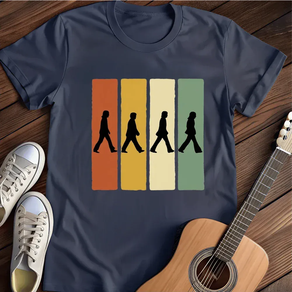 Printify T-Shirt Navy / S Abbey Road Retro T Shirt