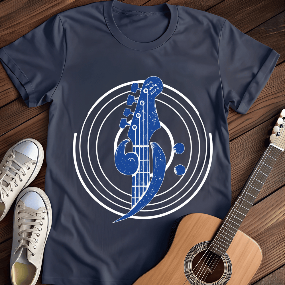 Printify T-Shirt Navy / S Abstract Guitar T Shirt
