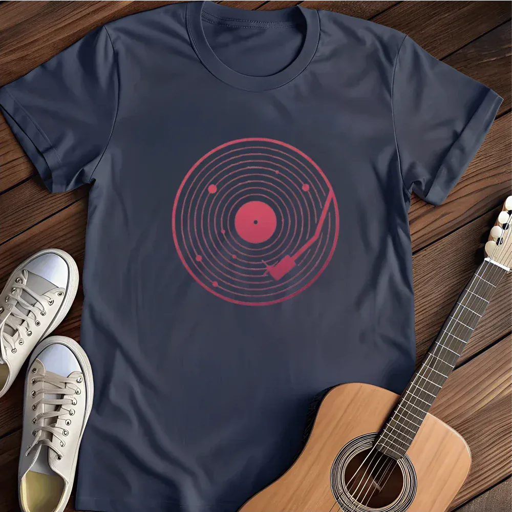 Printify T-Shirt Navy / S Abstract Vinyl Records T Shirt