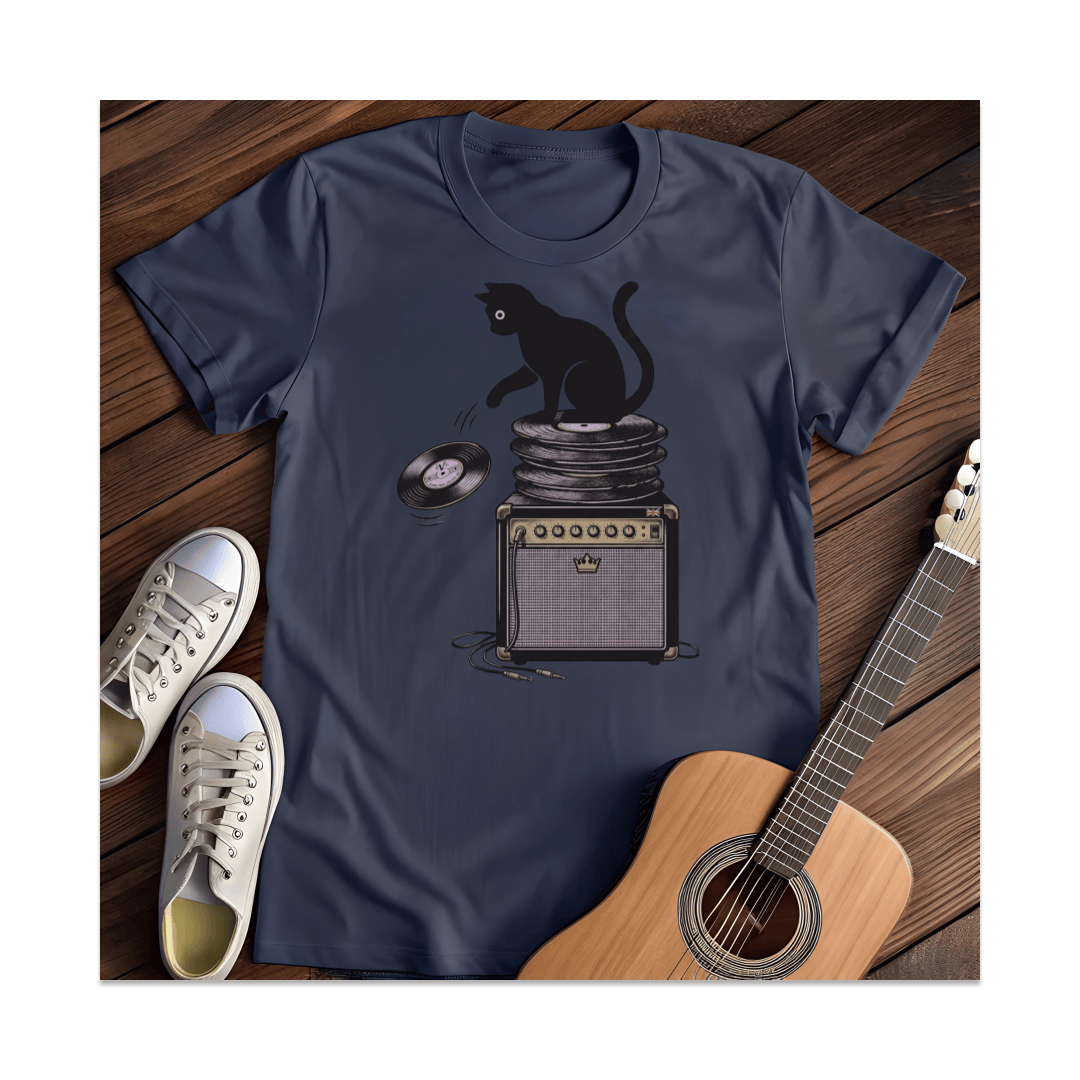 Printify T-Shirt Navy / S Amp Cat T-Shirt