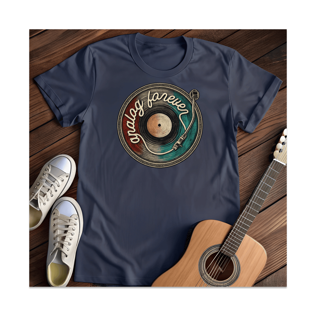 Printify T-Shirt Navy / S Analog Forever T-Shirt