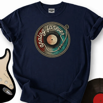 Printify T-Shirt Navy / S Analog Forever T-Shirt