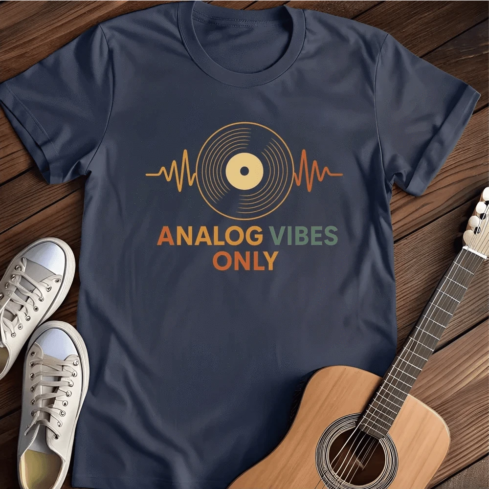 Printify T-Shirt Navy / S Analog Vibes T Shirt