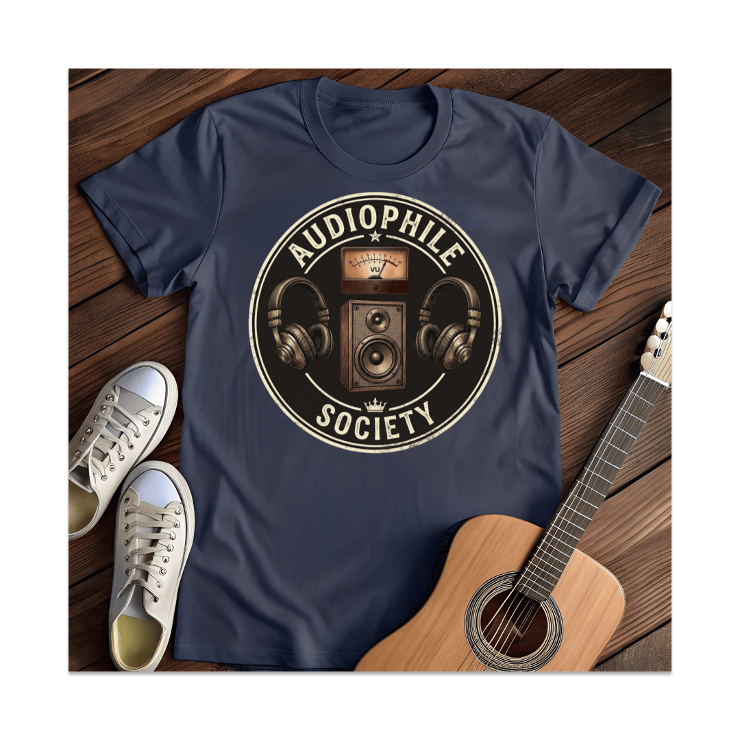 Printify T-Shirt Navy / S Audiophile Society T-Shirt