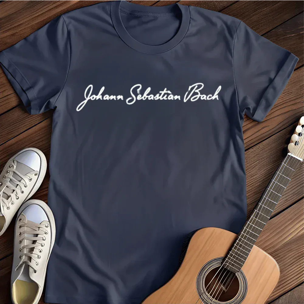 Printify T-Shirt Navy / S Bach T Shirt