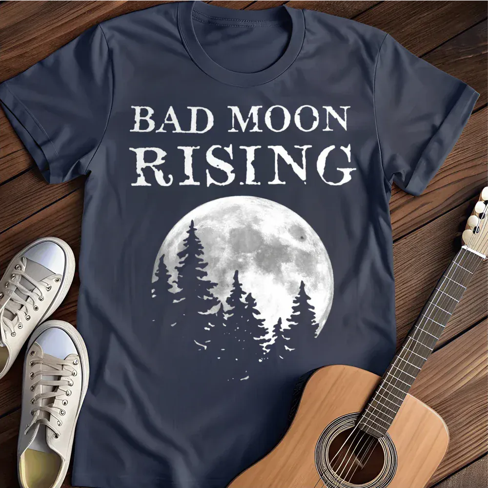 Printify T-Shirt Navy / S Bad Moon Rising T Shirt