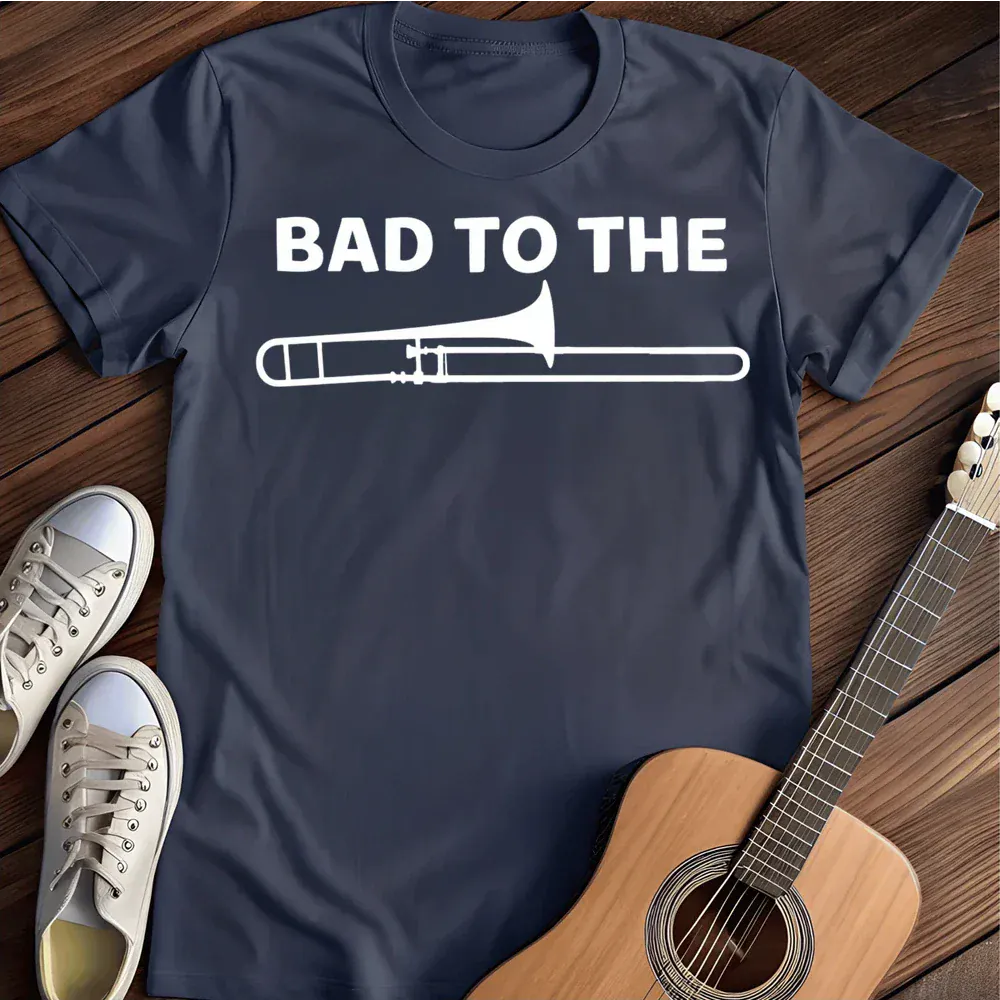 Printify T-Shirt Navy / S Bad To The Trombone T Shirt