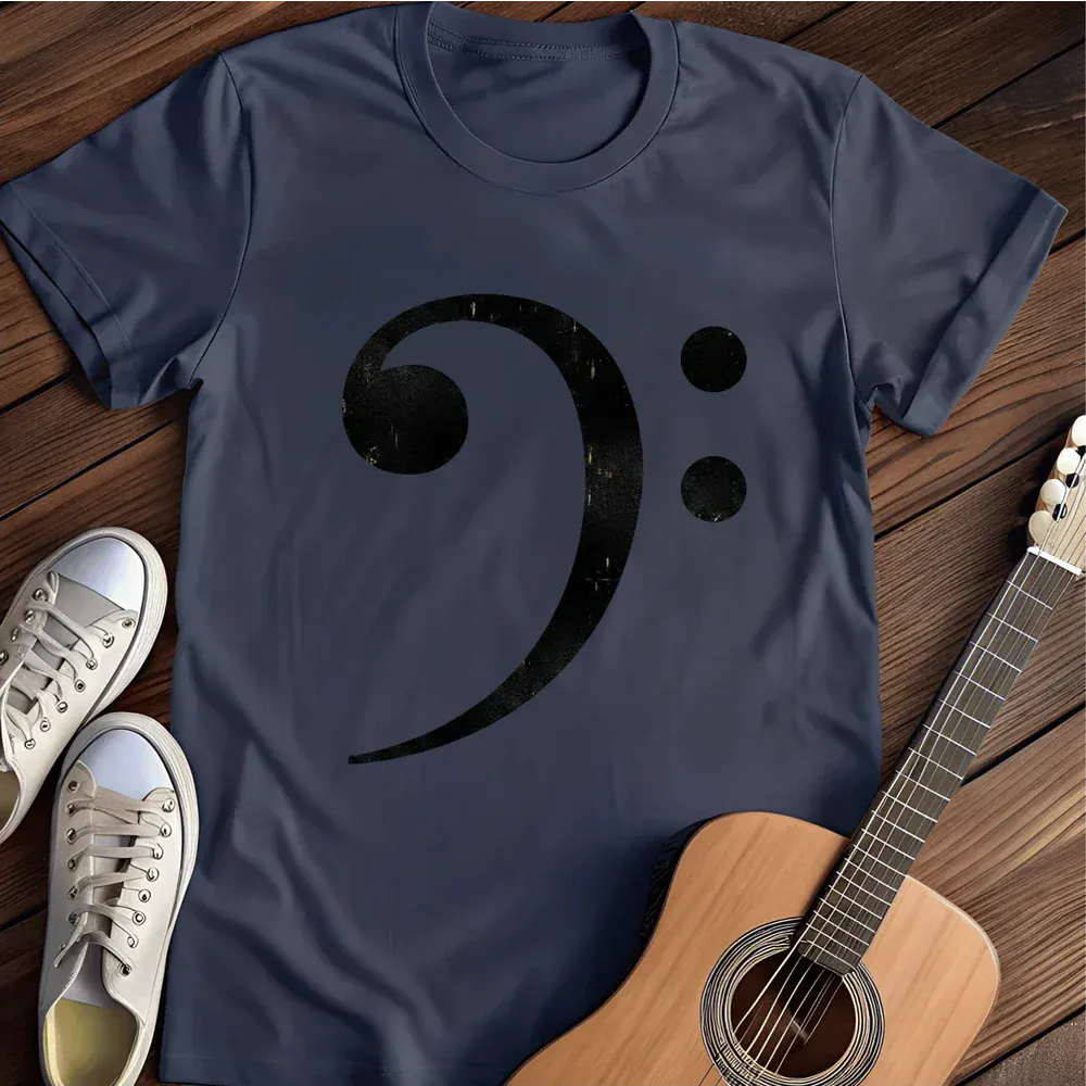 Printify T-Shirt Navy / S Bass Clef T Shirt