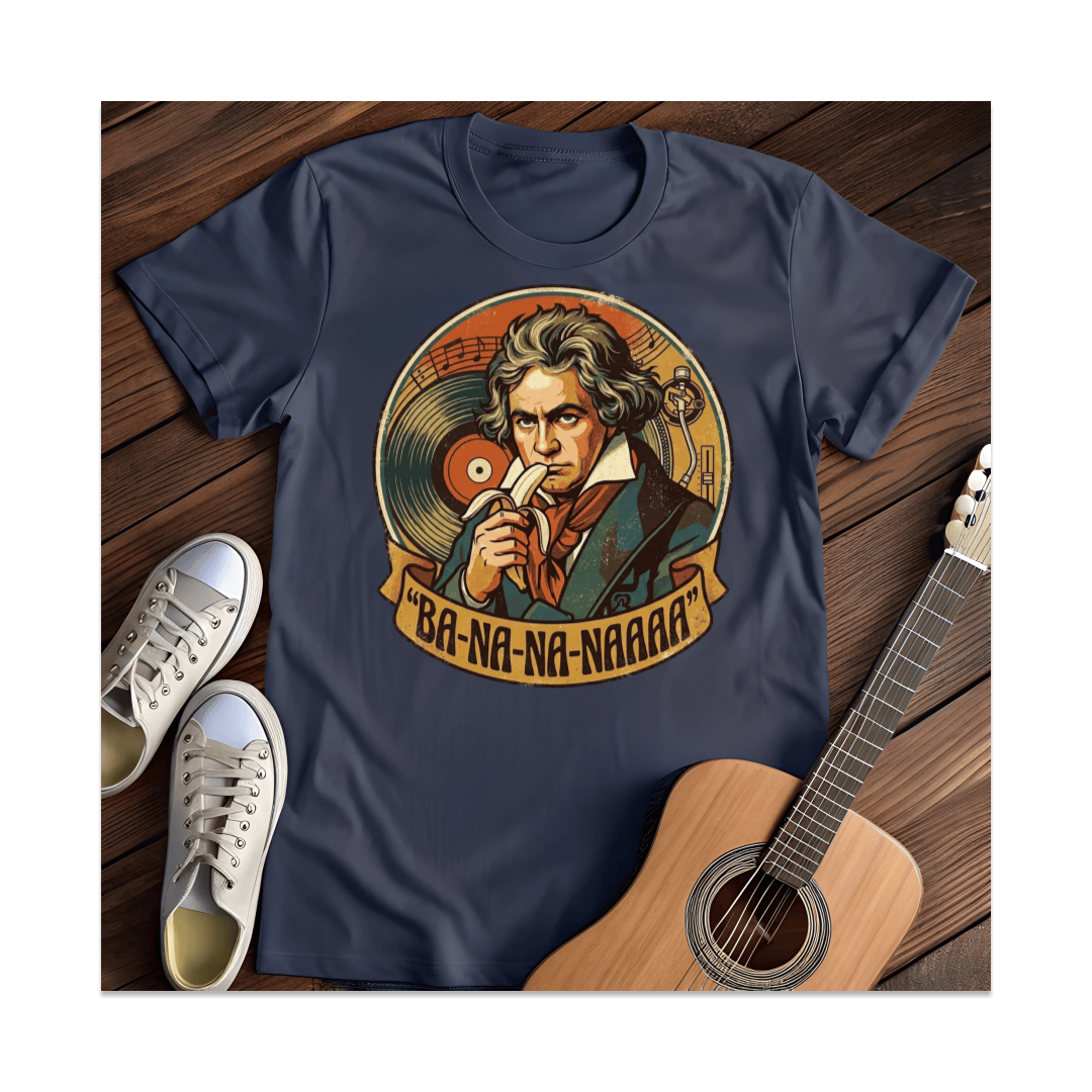 Printify T-Shirt Navy / S Beethoven Banana Symphony T-Shirt
