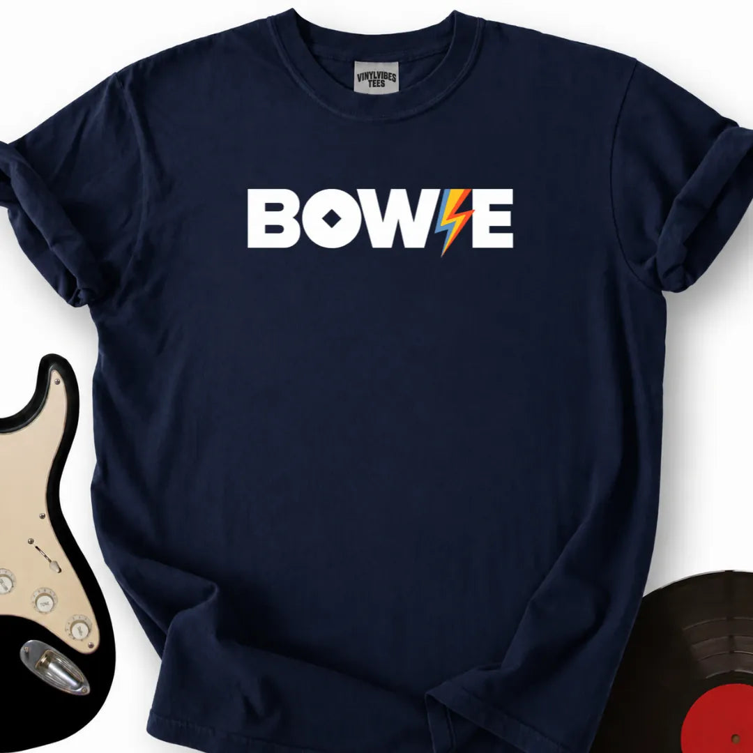 Printify T-Shirt Navy / S Bowie T-Shirt