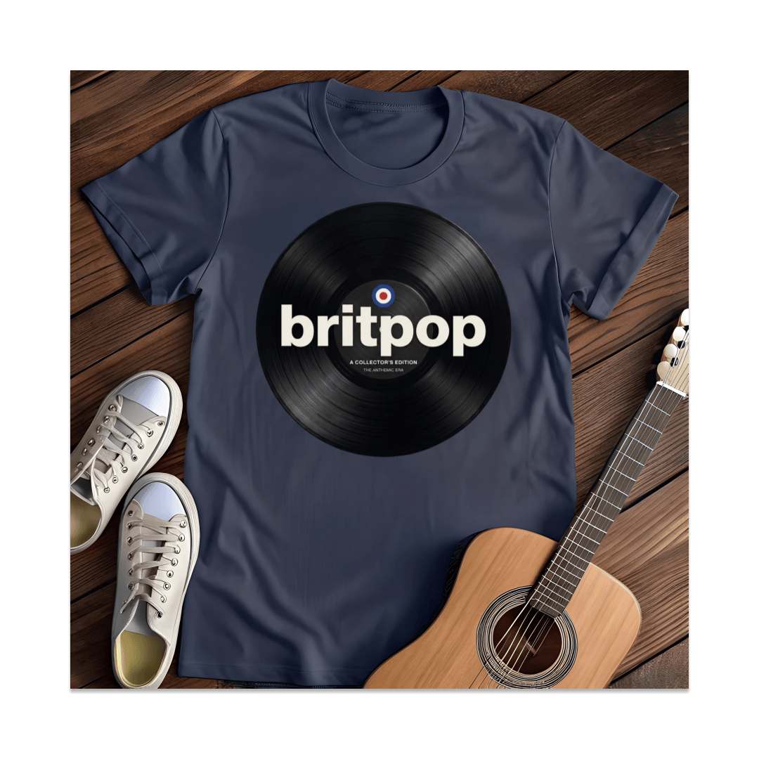 Printify T-Shirt Navy / S Britpop Collector's Edition Vinyl T-Shirt