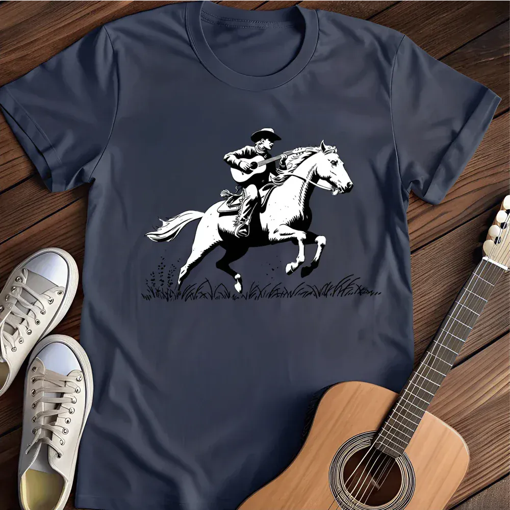 Printify T-Shirt Navy / S Buckin Bronco T Shirt
