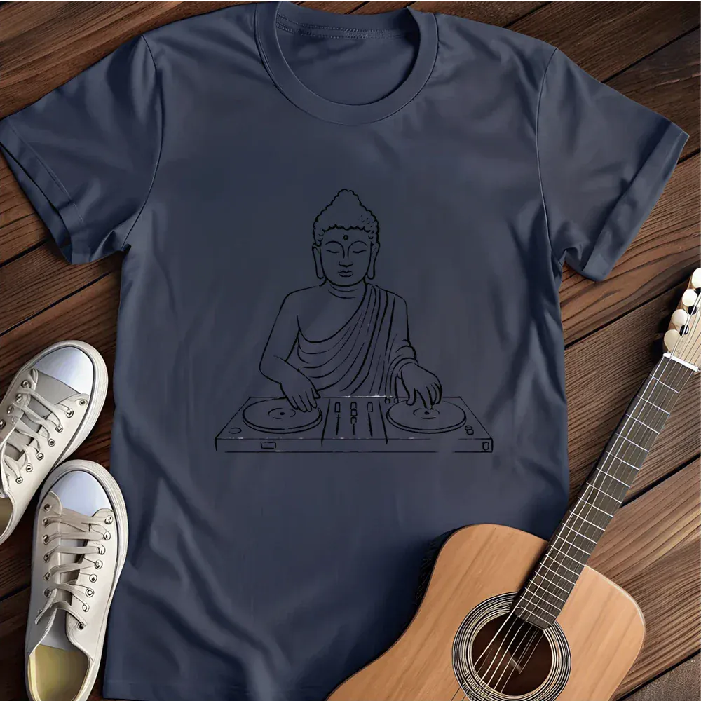 Printify T-Shirt Navy / S Buddha Dj T Shirt