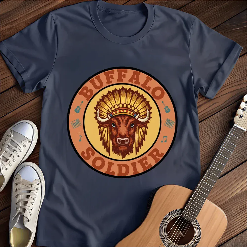 Printify T-Shirt Navy / S Buffalo Soldier T Shirt