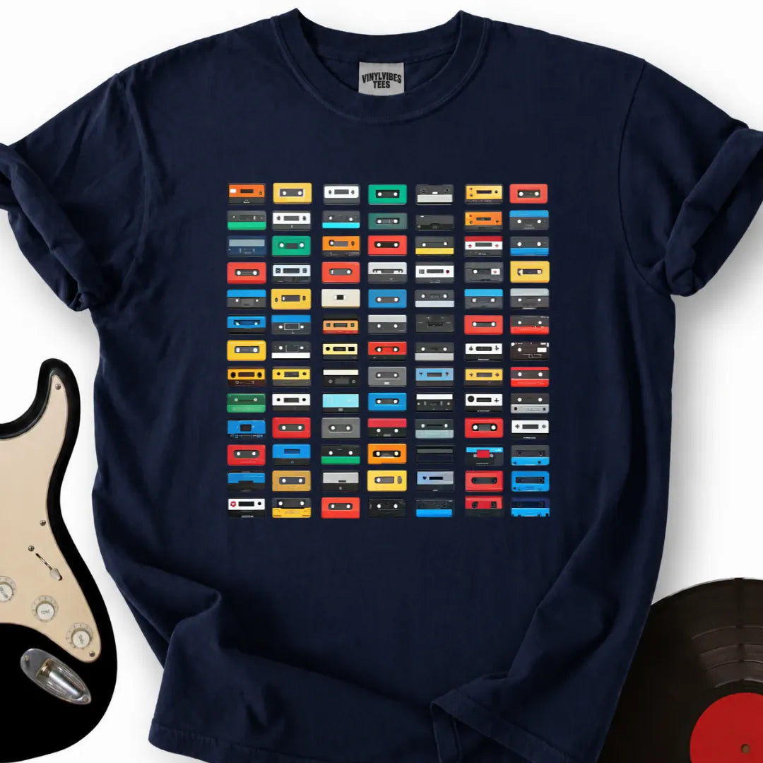 Printify T-Shirt Navy / S Casette Hoarder T-Shirt