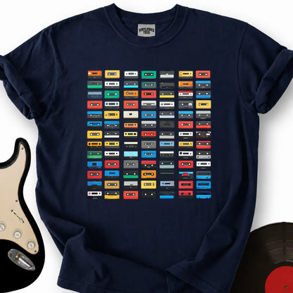 Printify T-Shirt Navy / S Casette Hoarder T-Shirt