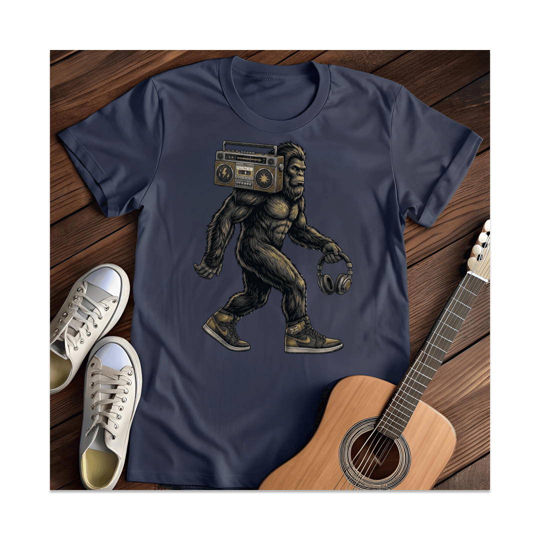 Printify T-Shirt Navy / S Chimpanzee Radio T-Shirt