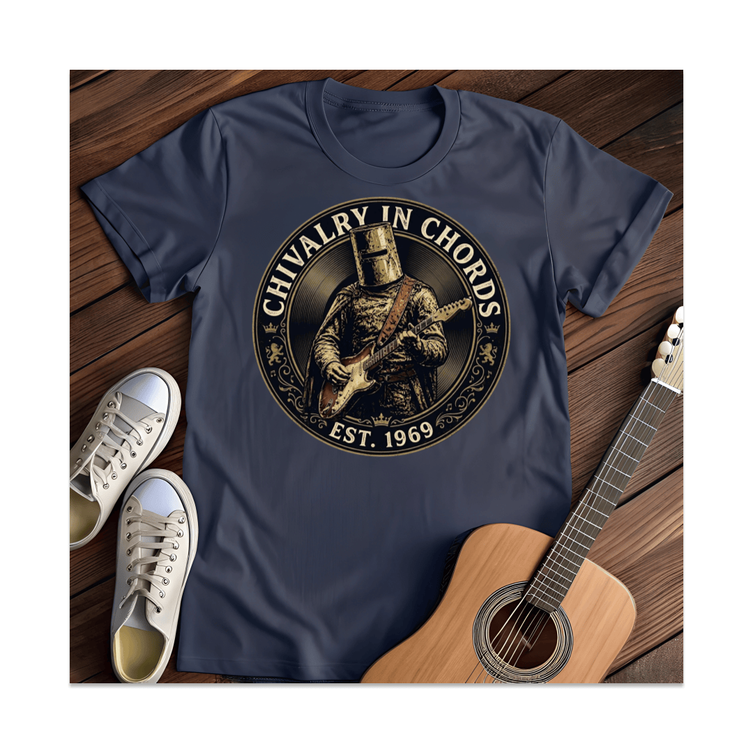 Printify T-Shirt Navy / S Chivalry In Chords T-Shirt