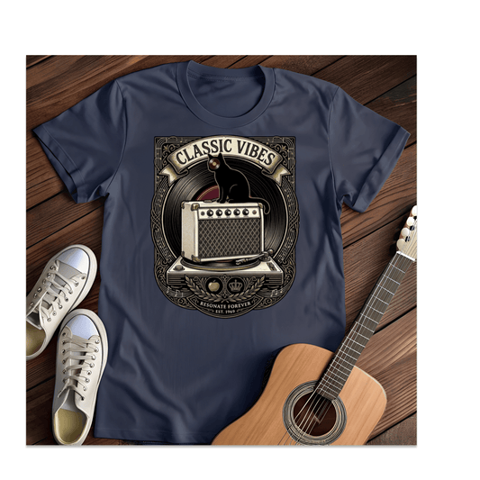 Printify T-Shirt Navy / S Classic Vibes T-Shirt