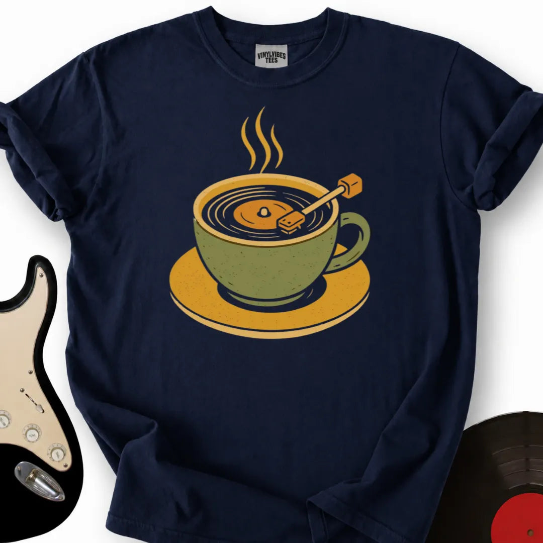 Printify T-Shirt Navy / S Coffee Player T-Shirt