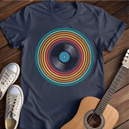 Printify T-Shirt Navy / S Colorful Record T Shirt