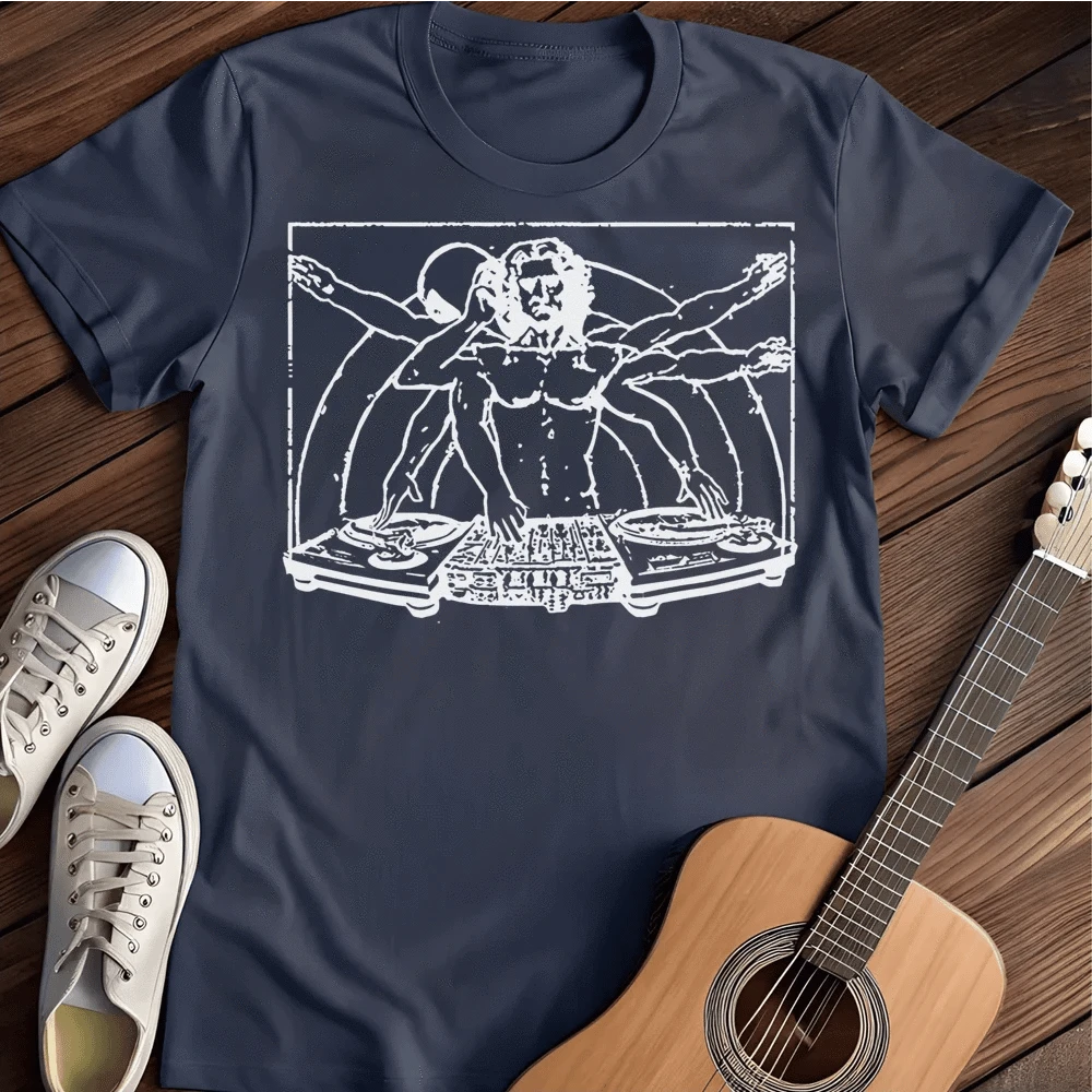 Printify T-Shirt Navy / S Davinci Dj T Shirt 2