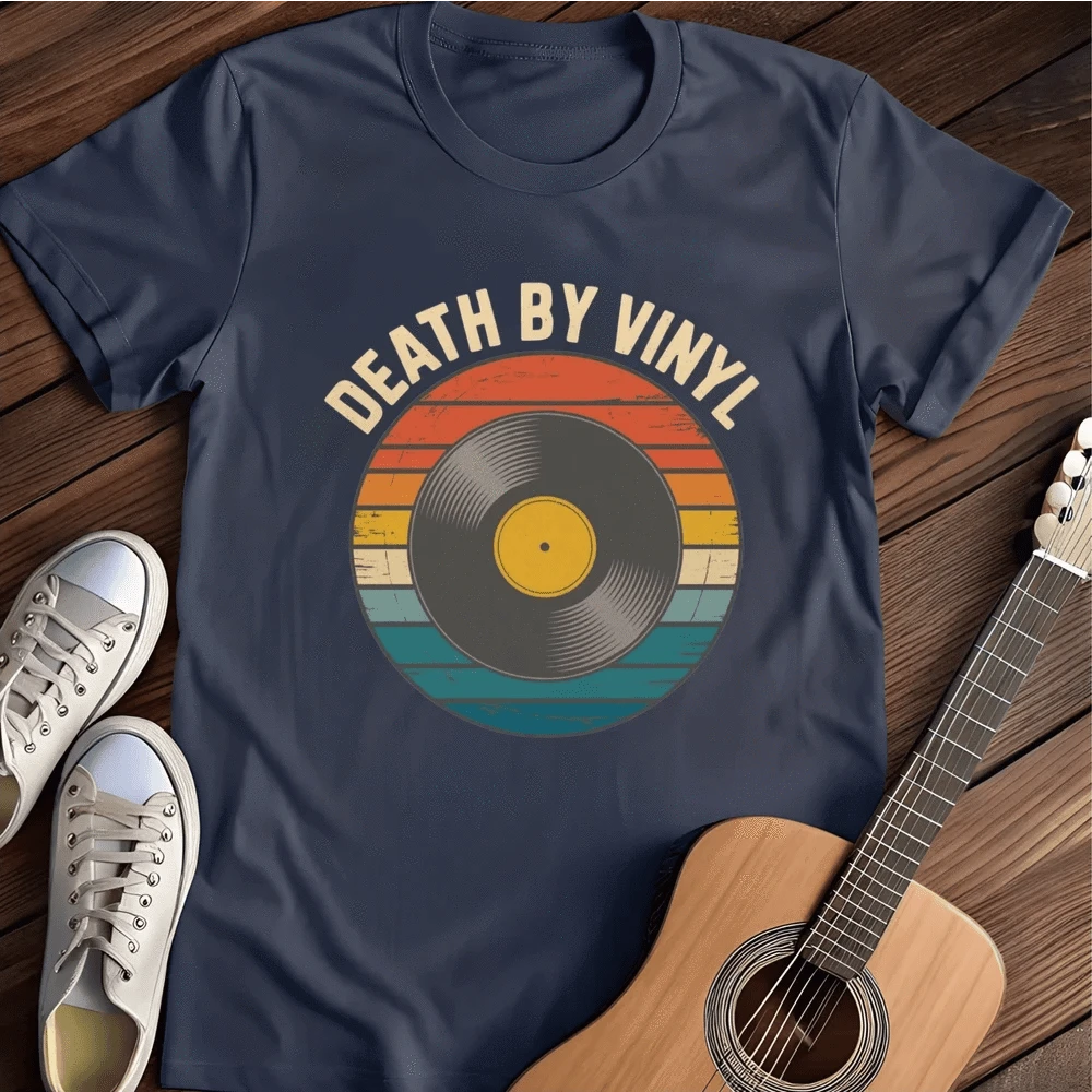 Printify T-Shirt Navy / S Death By Vinyl T Shirt